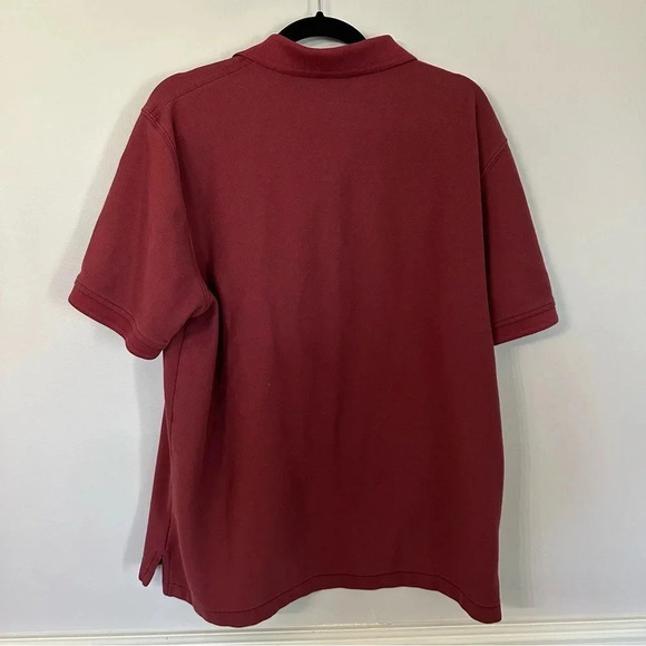 L.L. Bean Men's Traditional Fit Short Sleeve Maroon Polo Shirt Size L Reg GUC - Picture 5 of 5